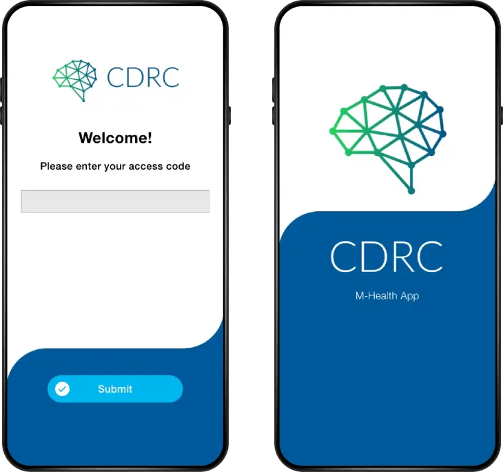 CDRC MHealth app on mobile